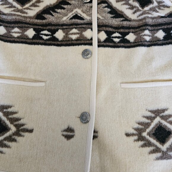 Orvis Southwestern Aztec Print Fleece Vest-Med Size - Picture 6 of 10